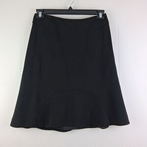 ETCETERA flounce Black Lined Skirt 4 Fit Flare